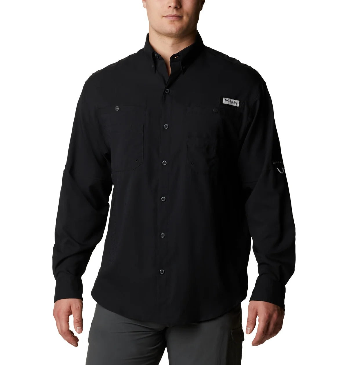 Camisa Columbia Manga Larga — Negro